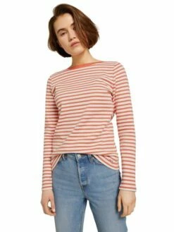 Tom Tailor Denim Damen Langarmshirt Interlock Contrast -JEANS DIRECT Verkäufe 44512 Denim Tom Ta 104 26926 1023950 1