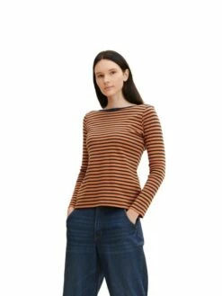 Tom Tailor Denim Damen Langarmshirt Interlock Contrast -JEANS DIRECT Verkäufe 44512 Denim Tom Ta 212 30609 1023950 2