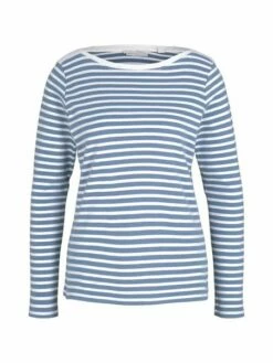 Tom Tailor Denim Damen Langarmshirt Interlock Contrast -JEANS DIRECT Verkäufe 44512 TOM TAILOR D 102 26923 1023950 1