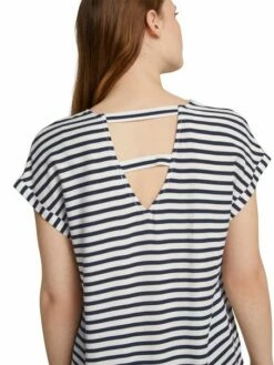 Tom Tailor Denim Damen T-Shirt Printed V-Neck -JEANS DIRECT Verkäufe 44515 TOM TAILOR D 106 25924 1024993 2 1