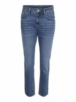Noisy May Damen Jeans NMOLIVIA NW SLIM STRAIGHT Blau - Medium Blue Denim -JEANS DIRECT Verkäufe 44590 nm 27015687 front 1