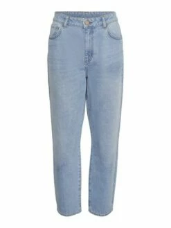 Titelseite 18 Noisy May Damen Jeans NMISABEL HW MOM - Straight Fit - Blau - Light Blue Denim