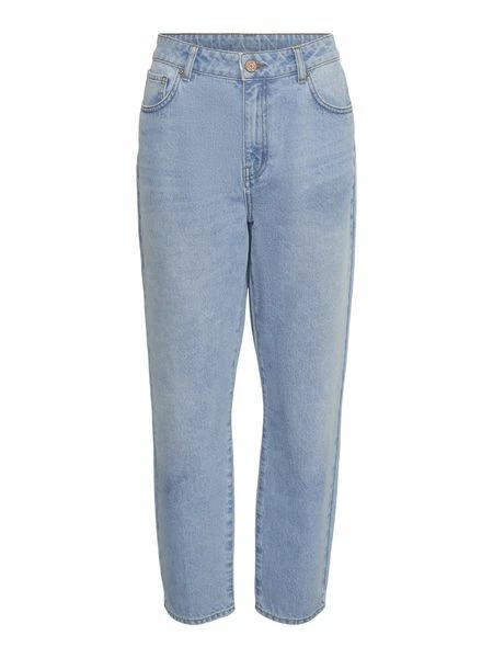 Noisy May Damen Jeans NMISABEL HW MOM - Straight Fit - Blau - Light Blue Denim 3 Noisy May Damen Jeans NMISABEL HW MOM - Straight Fit - Blau - Light Blue Denim