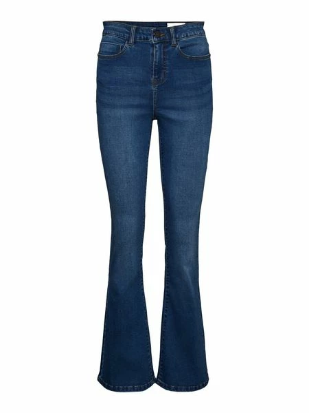 Noisy May Damen Jeans NMSALLIE HW FLARE VI021MB - Flare Fit - Blau - Medium Blue 3 Noisy May Damen Jeans NMSALLIE HW FLARE VI021MB - Flare Fit - Blau - Medium Blue