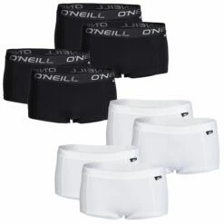O'Neill Damen Shortys Plain - 4er 6er 8er Multipack -JEANS DIRECT Verkäufe 44729 800002 BlackundWhite 8er