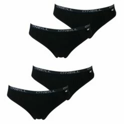 O'Neill Damen Bikini Slips Plain - 4er 6er 8er Multipack -JEANS DIRECT Verkäufe 44738 802032 Black 6969P 4er