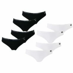 O'Neill Damen Bikini Slips Plain - 4er 6er 8er Multipack -JEANS DIRECT Verkäufe 44738 802032 BlackundWhite 8er