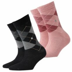 Burlington Damen Socken Whitby 2er 3er 4er Multipack -JEANS DIRECT Verkäufe 45206 24080 BlackundPrimrose 8642 2er