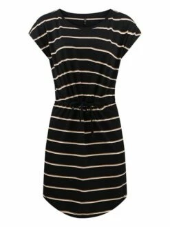 Only Damen Kleid ONLMAY S/S DRESS 2er Pack -JEANS DIRECT Verkäufe 45248 Only Kleid May 15247717 Black Double York Yellow schwarz gelb wei gestreift front