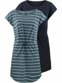 Only Damen Kleid ONLMAY S/S DRESS 2er Pack -JEANS DIRECT Verkäufe 45248 Only Kleid May 15247717 Blue Mirage Primo Stripe Blue Mirage front
