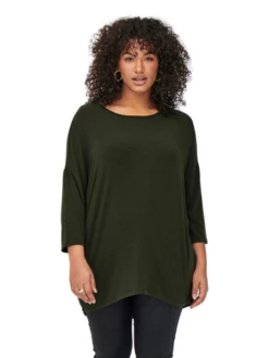 Carmakoma By Only Damen Langarmshirt CARLAMOUR 3/4 - Plus Size -JEANS DIRECT Verkäufe 45284 on 3707868 front1