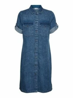 Noisy May Damen Kleid NMSIGNE S/S DENIM MDB