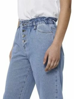 Only Damen Paperbag Jeans ONLCUBA LIFE HW SLOUCHY DNM DOT743 - Straight Fit - Blau - Light Blue Denim -JEANS DIRECT Verkäufe 45834 on 3624571 detail