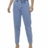 Only Damen Paperbag Jeans ONLCUBA LIFE HW SLOUCHY DNM DOT743 - Straight Fit - Blau - Light Blue Denim -JEANS DIRECT Verkäufe 45834 on 3624571 front1