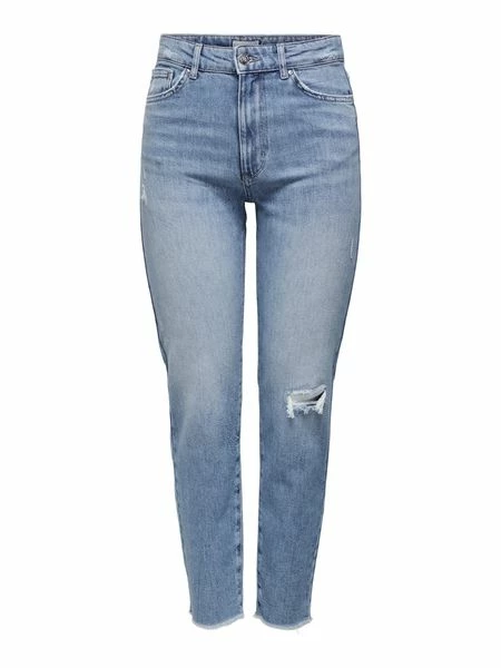 Only Damen Jeans ONLEMILY LIFE HW ST CR AK DT DOT308 - Straight Fit - Blau - Light Medium Blue Denim 5 Only Damen Jeans ONLEMILY LIFE HW ST CR AK DT DOT308 - Straight Fit - Blau - Light Medium Blue Denim – Bild 3
