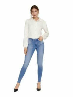 Only Damen Jeans ONLPOWER MID PUSH UP SK DNM REA934 - Skinny Fit - Blau - Special Bright Blue Denim -JEANS DIRECT Verkäufe 45840 on 3816183 frontfull 1