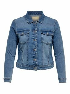 Carmakoma By Only Damen Jeans Jacke CARWESPA - Plus Size Blau - Light Blue Denim