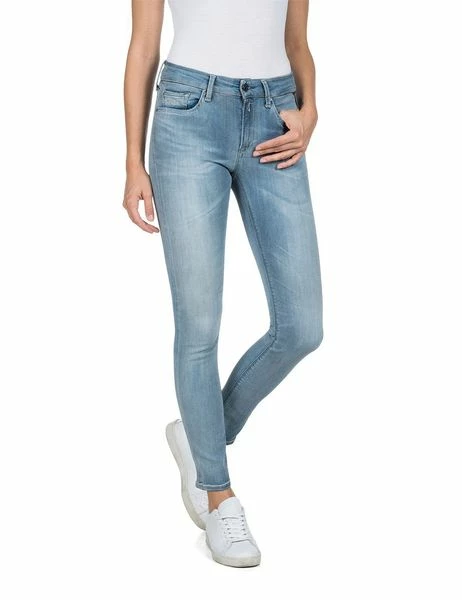 Replay Damen Jeans Luzien - Skinny Fit - Hyperflex - Blau - Middle Blue 4 Replay Damen Jeans Luzien - Skinny Fit - Hyperflex - Blau - Middle Blue – Bild 2