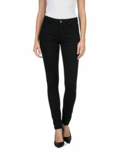 Replay Damen Jeans Luzien - Skinny Fit - Schwarz - Black Denim