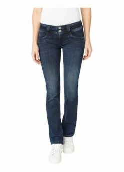 Pepe Jeans Damen Jeans Gen - Regular Fit - Blau - Blue Black Wiser -JEANS DIRECT Verkäufe 46468 Pepe Gen PL204159VW0 000 1 WH Default WorkingFormat CMF 1200Wx1200H 1