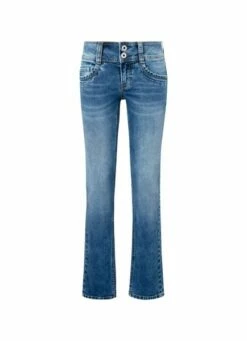 Pepe Jeans Damen Jeans Gen - Regular Fit - Blau - Mid Blue Denim 28 Pepe Jeans Damen Jeans Gen - Regular Fit - Blau - Mid Blue Denim -JEANS DIRECT Verkäufe 46470 PL204159MF5 000 01 FL HI 1