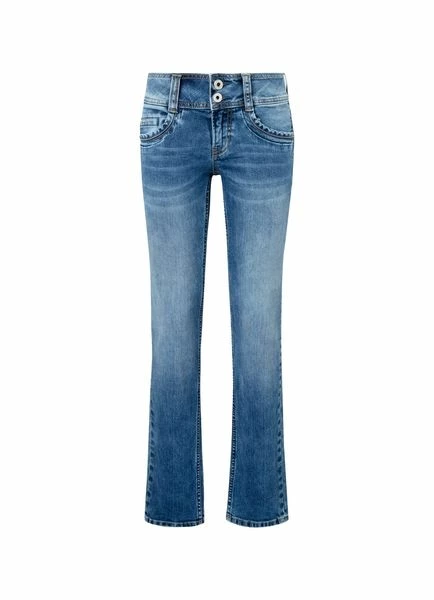 Pepe Jeans Damen Jeans Gen - Regular Fit - Blau - Mid Blue Denim 8 Pepe Jeans Damen Jeans Gen - Regular Fit - Blau - Mid Blue Denim – Bild 6