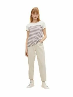 Tom Tailor Denim Damen T-Shirt RELAXED STRIPED - Relaxed Fit -JEANS DIRECT Verkäufe 46581 Denim Tom Ta 202 29964 1030477 4 1
