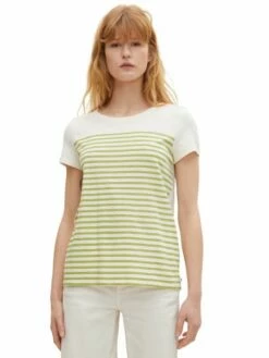 Tom Tailor Denim Damen T-Shirt RELAXED STRIPED - Relaxed Fit -JEANS DIRECT Verkäufe 46581 Denim Tom Ta 208 29132 1030477 2 1