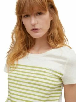 Tom Tailor Denim Damen T-Shirt RELAXED STRIPED - Relaxed Fit -JEANS DIRECT Verkäufe 46581 Denim Tom Ta 208 29132 1030477 3 1