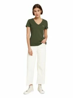 Tom Tailor Denim Damen T-Shirt RELAXED V-NECK -JEANS DIRECT Verkäufe 46657 Denim Tom Ta 203 22694 1030470 2 1