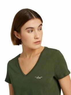 Tom Tailor Denim Damen T-Shirt RELAXED V-NECK -JEANS DIRECT Verkäufe 46657 Denim Tom Ta 203 22694 1030470 3 1