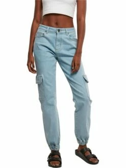 Urban Classics Damen Jeans ORGANIC STRETCH DENIM CARGO - Relaxed Fit -JEANS DIRECT Verkäufe 46947 URBAN CLASSI 00297 TB4797 03666 0006