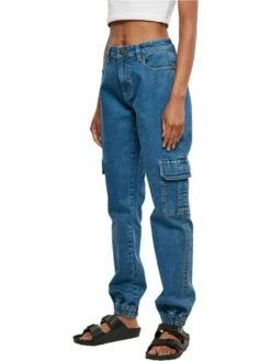 Urban Classics Damen Jeans ORGANIC STRETCH DENIM CARGO - Relaxed Fit -JEANS DIRECT Verkäufe 46947 URBAN CLASSI 00299 TB4797 03673 0005 3