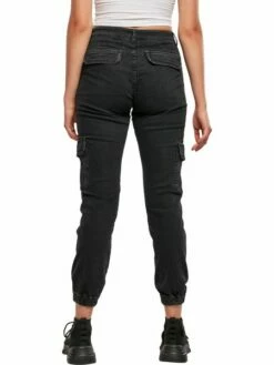 Urban Classics Damen Jeans ORGANIC STRETCH DENIM CARGO - Relaxed Fit -JEANS DIRECT Verkäufe 46947 URBAN CLASSI 00709 TB4797 00709 0006 2
