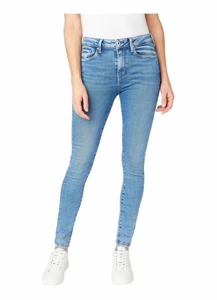 Pepe Jeans Damen Jeans REGENT - Skinny Fit - Blau - Medium Light Blue 3 Pepe Jeans Damen Jeans REGENT - Skinny Fit - Blau - Medium Light Blue