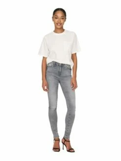 Only Damen Jeans ONLPOWER MID PUSH UP SK AZG937 - Skinny Fit - Grau - Grey Denim -JEANS DIRECT Verkäufe 47136 on 3627150 frontfull 1