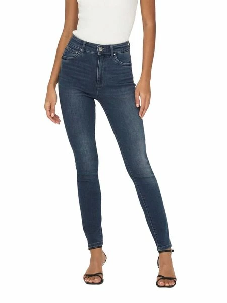 Only Damen Jeans ONLMILA HW SK ANK DNM BJ407 - Skinny Fit - Blau - Blue Black Denim 10 Only Damen Jeans ONLMILA HW SK ANK DNM BJ407 - Skinny Fit - Blau - Blue Black Denim – Bild 8
