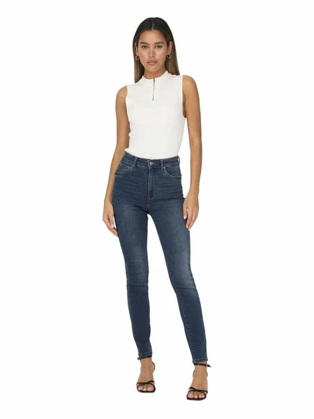 Only Damen Jeans ONLMILA HW SK ANK DNM BJ407 - Skinny Fit - Blau - Blue Black Denim 11 Only Damen Jeans ONLMILA HW SK ANK DNM BJ407 - Skinny Fit - Blau - Blue Black Denim – Bild 9