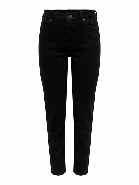 Only Damen Jeans ONLEMILY HW STR CRP ANK RAW MAE034 - Straight Fit - Schwarz - Black Denim 15 Only Damen Jeans ONLEMILY HW STR CRP ANK RAW MAE034 - Straight Fit - Schwarz - Black Denim – Bild 13