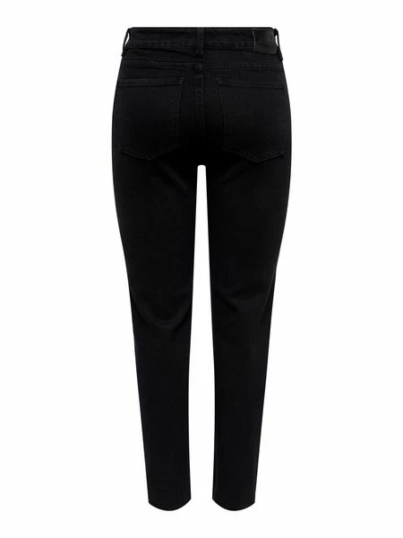 Only Damen Jeans ONLEMILY HW STR CRP ANK RAW MAE034 - Straight Fit - Schwarz - Black Denim 9 Only Damen Jeans ONLEMILY HW STR CRP ANK RAW MAE034 - Straight Fit - Schwarz - Black Denim – Bild 7