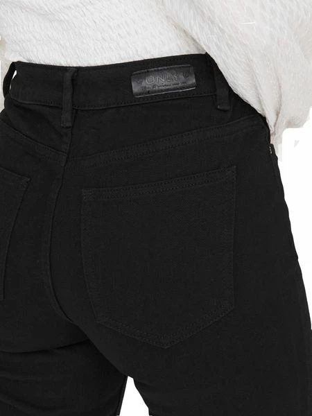 Only Damen Jeans ONLEMILY HW STR CRP ANK RAW MAE034 - Straight Fit - Schwarz - Black Denim 14 Only Damen Jeans ONLEMILY HW STR CRP ANK RAW MAE034 - Straight Fit - Schwarz - Black Denim – Bild 12