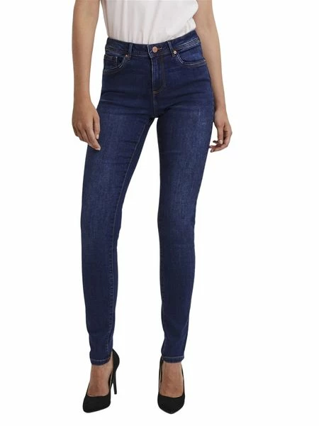 Vero Moda Damen Jeans VMTANYA VI3144 - Skinny Fit - Blau - Dark Blue Denim 3 Vero Moda Damen Jeans VMTANYA VI3144 - Skinny Fit - Blau - Dark Blue Denim