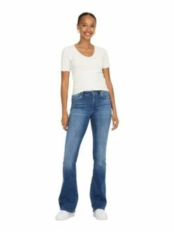Only Damen Jeans ONLBLUSH MID FLARED REA1319 Blau - Medium Blue Denim -JEANS DIRECT Verkäufe 48005 on 3553368 frontfull 1