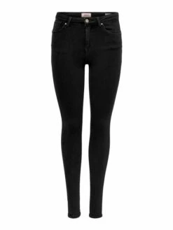 Only Damen Jeans ONLPOWER MID PUSH UP REA3659 - Skinny Fit - Schwarz - Black -JEANS DIRECT Verkäufe 48206 on 3113289 front 1