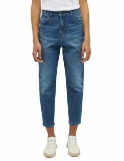 Mustang Damen Jeans CHARLOTTE Tapered Fit - Blau - Blue Denim