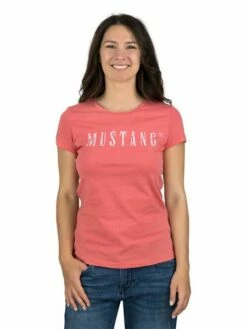 Mustang Damen T-Shirt Slim Fit S M L XL XXL -JEANS DIRECT Verkäufe 48519 Mustang 1014023 Alexia 8142 front
