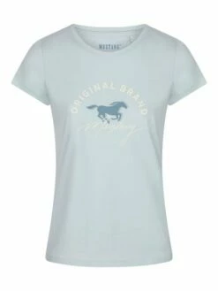 Mustang Damen T-Shirt Slim Fit S M L XL XXL -JEANS DIRECT Verkäufe 48519 Mustang 1014028 5022 hellblau Front