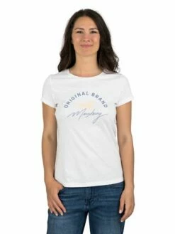 Mustang Damen T-Shirt Slim Fit S M L XL XXL -JEANS DIRECT Verkäufe 48519 Mustang 1014028 Alexia 2045 front