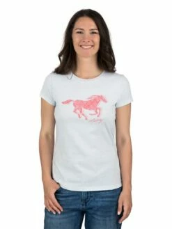 Mustang Damen T-Shirt Slim Fit S M L XL XXL -JEANS DIRECT Verkäufe 48519 Mustang 1014029 Alexia 5022 front