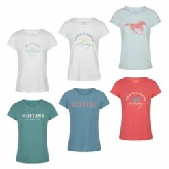 Mustang Damen T-Shirt Slim Fit S M L XL XXL